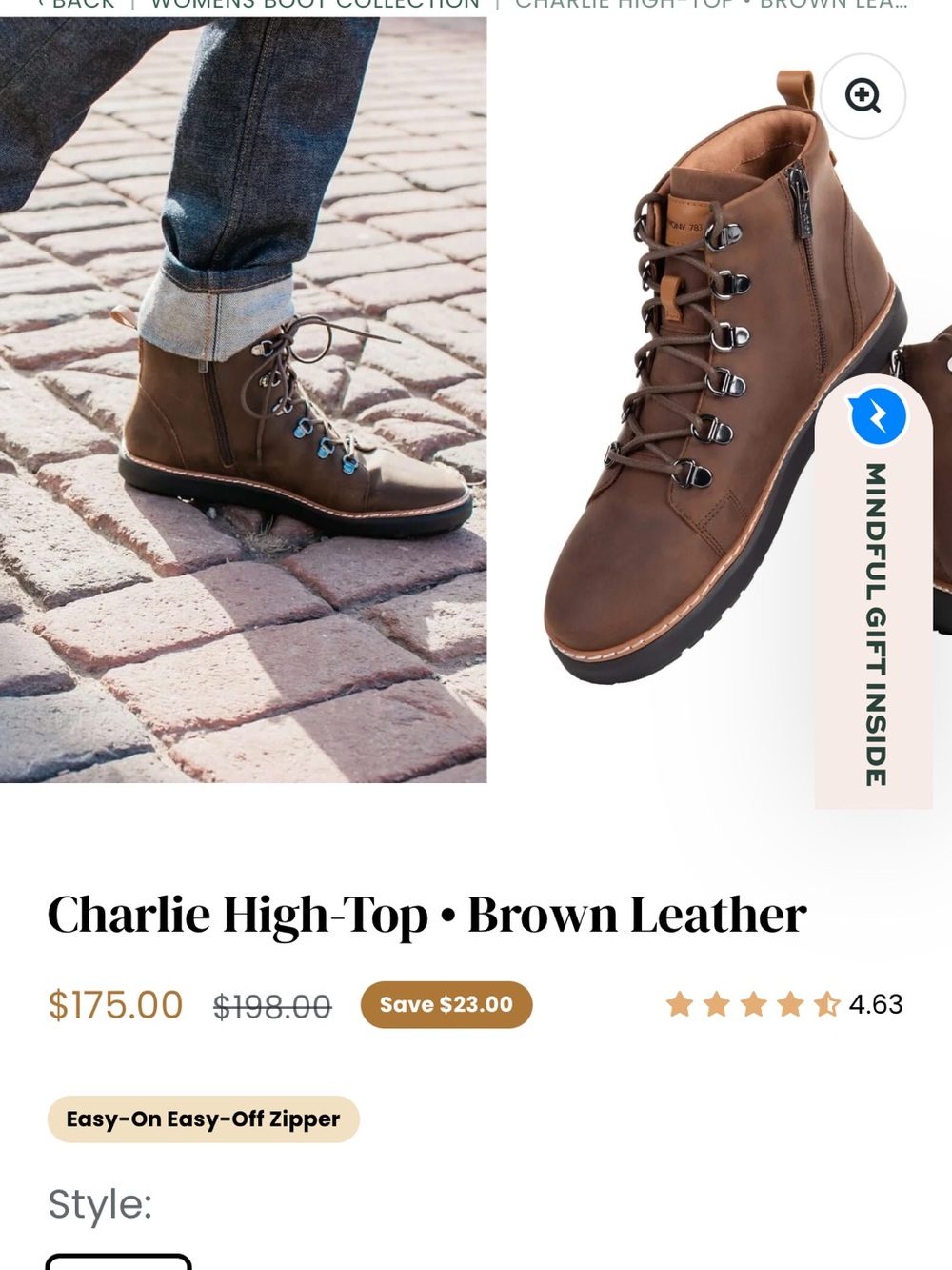 Harmony 783 Charlie High Top grounding boots